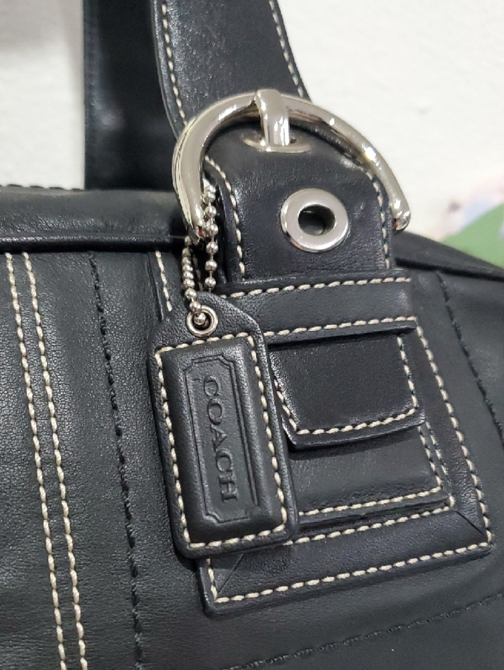 😍RARE VINTAGE Coach Mia Soho Y2K Black Leather Shoulder/Handbag 🖤 - Picture 5 of 16